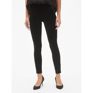 Gap Black High Rise Velvet Leggings